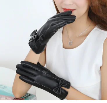 Women's Leather Touchscreen Gloves for Fall/Winter