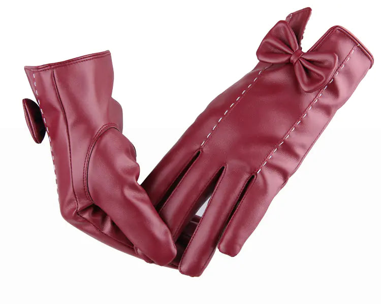 Women's Leather Touchscreen Gloves for Fall/Winter
